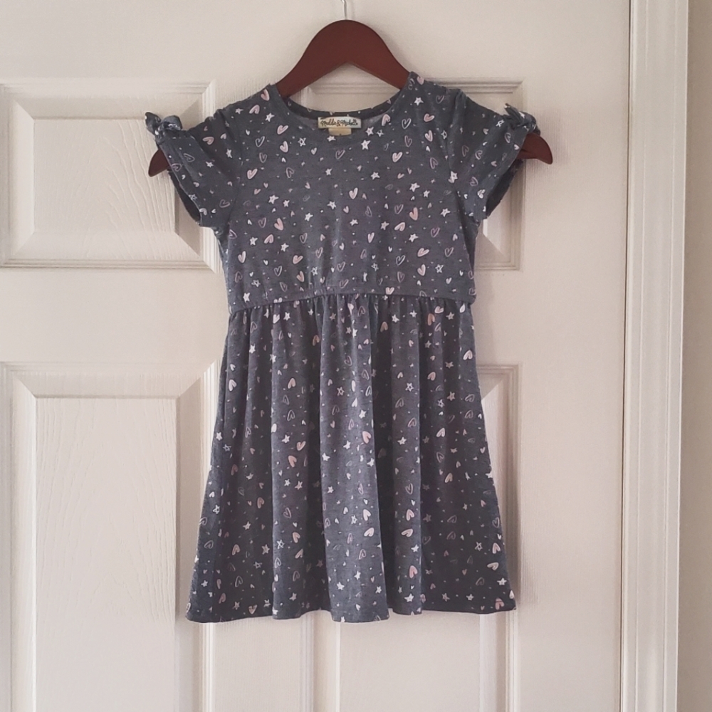 Girls Heart and Star Print Dress size 6